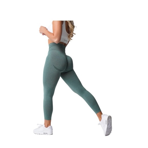 NVGTN Pants - NVGTN Forest Green Curve Seamless Leggings Women’s Size M Gym Workout